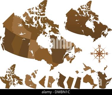 Canada map with white maple leaf Stock Vector Image & Art - Alamy