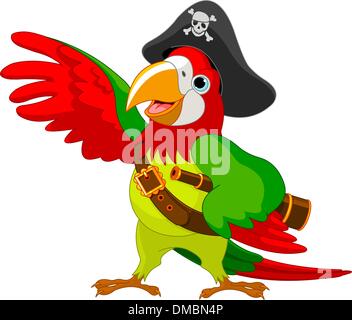 Pirate  Parrot Stock Vector