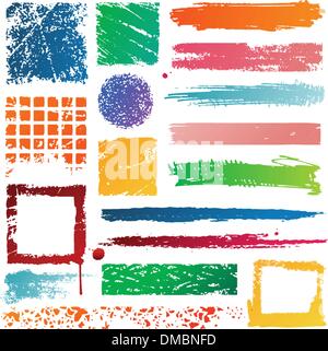 Multicolor grunge frame Stock Vector