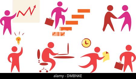 business set of icons Stock Vector