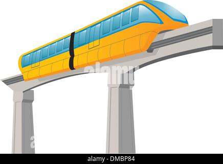 Monorail train. City public transportation. Pixel perfect vector icon ...