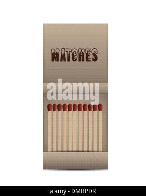 Matchbox isolated on white Stock Vector