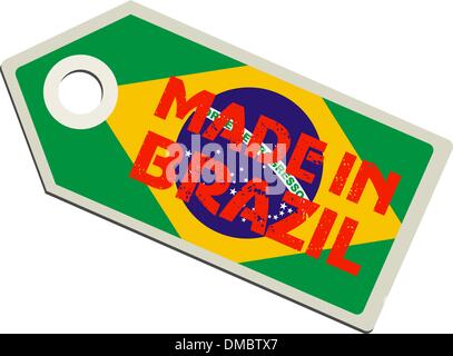 vector label Made in Brazil Stock Vector