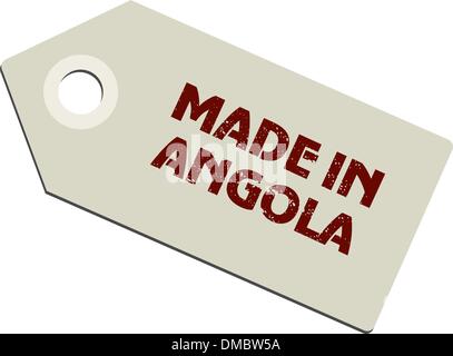 vector label Made in Angola Stock Vector
