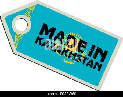 vector label Made in Kazakhstan Stock Vector