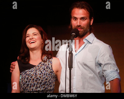 Ashley Moniz and Brian Patrick Murphy Benefit concert entitled Voices for 'Find My Voice.Org' held at Duplex piano bar and Stock Photo