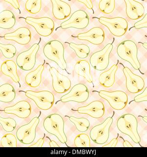 Seamless pears pattern Stock Vector