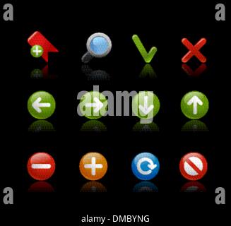 Web Navigation // Gel Black Stock Vector