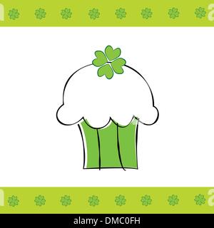 Saint Patrick's Day Cupcake Stock Vector