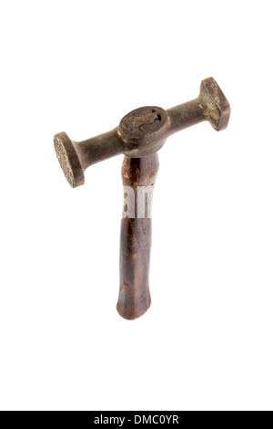 Vintage Hammer isolated on white background Stock Photo