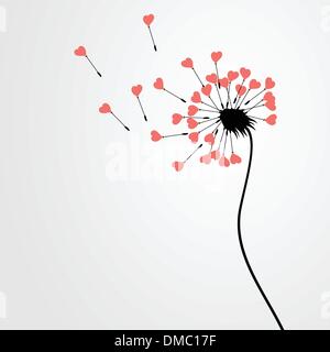 Love dandelion Stock Vector