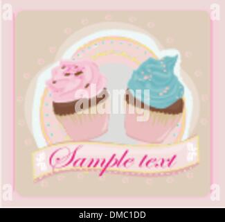 Lovely Cupcake Design Stock Vector