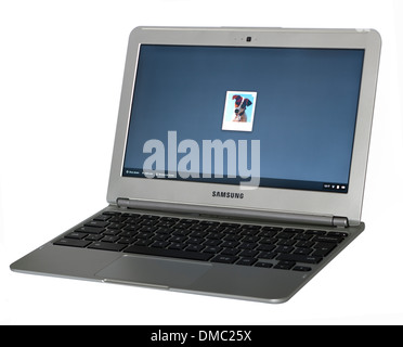 Samsung Chromebook series 3 Wifi booted to log in screen Stock Photo