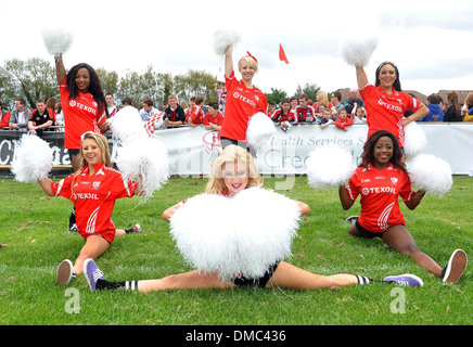 Atmosphere Callum Best and Paddy Doherty film scenes  RTE's Celebrity Bainisteoir at Clontarf GAA Club where Callum's team Stock Photo