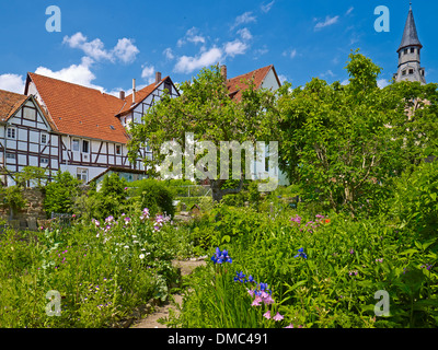 Sophiengarten in the old town of Eschwege, Werra-Meissner district, Hesse, Germany Stock Photo