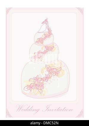 wedding card design Stock Vector