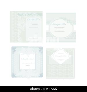 Stylish Wedding templates set Stock Vector