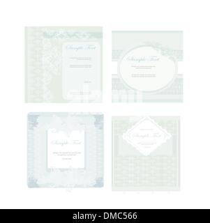 Stylish Wedding templates set Stock Vector