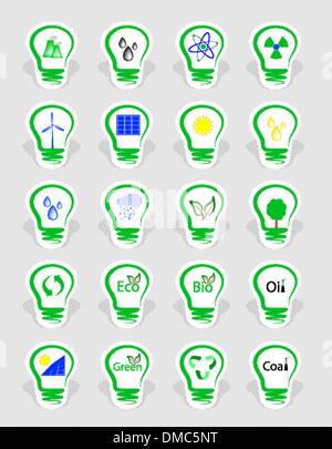 concept, symbolizing the different types of energy Stock Vector
