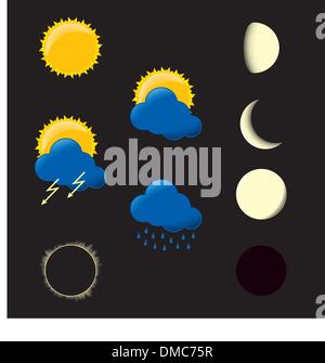Weather icons Stock Vector
