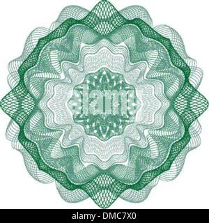 Guilloche Rosette for Certificate or Diploma, Currency and Money Stock Vector