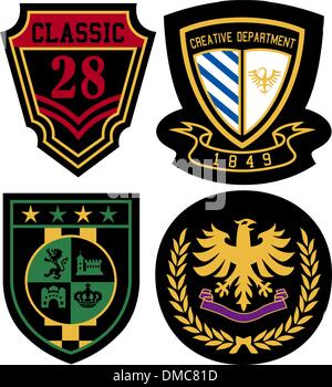 emblem royal badge shield Stock Vector