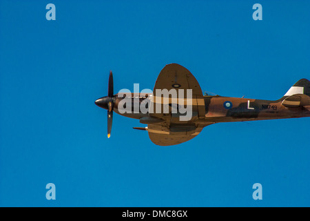 MK XIV Spitfire doing a flyby at the Wings over Camarillo Air Show In Camarillo California Stock Photo