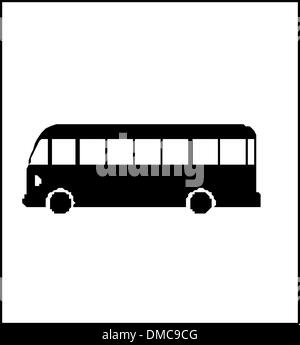 Vector city bus silhouette Stock Vector