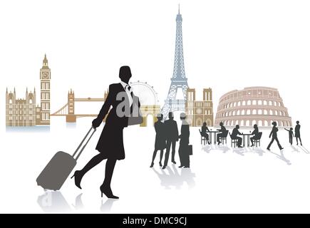 Travel in Europe Stock Vector