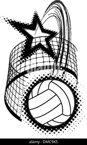 volleyball sport design element Stock Vector