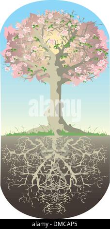 Flowering apple tree in spring Stock Vector Image & Art - Alamy