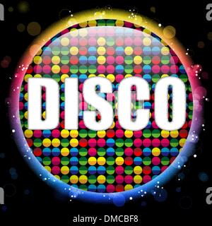 Glass Circle Color Disco Ball Stock Vector