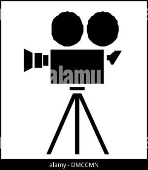 Movie camera silhouette Stock Vector