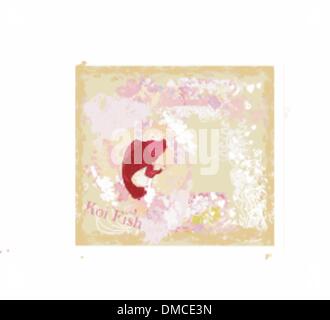 japanese koi background Stock Vector