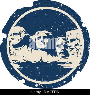 Mount Rushmore Stock Vector