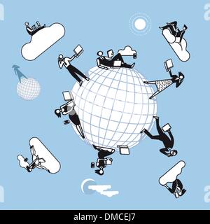Cloud Computing  Planet Stock Vector