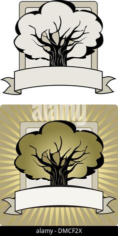 Tree label Stock Vector