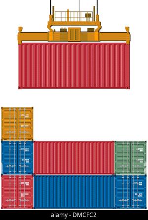 Container loading Stock Vector