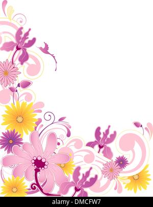 floral background with ornament Stock Vector