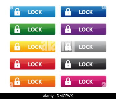 Lock buttons Stock Vector