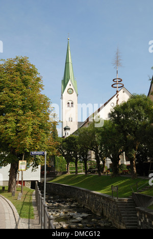 Parish Church of St. Blasius of Weiler in the Allgaeu. Stock Photo