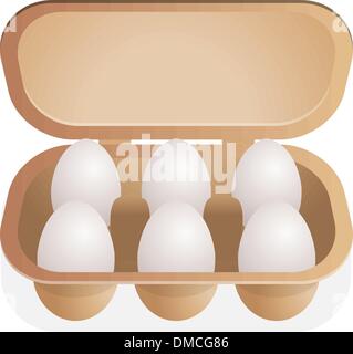 Eggs in container Stock Vector