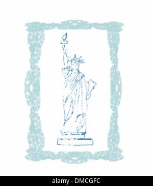 Statue of Liberty - doodle illustration Stock Vector