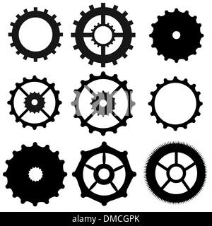 Set of gear wheels Stock Vector