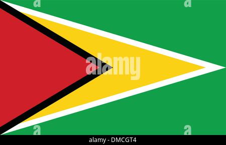 National flag of Cooperative Republic of Guyana. original colors and ...