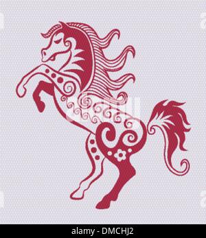 Decorative horse ornament Stock Vector