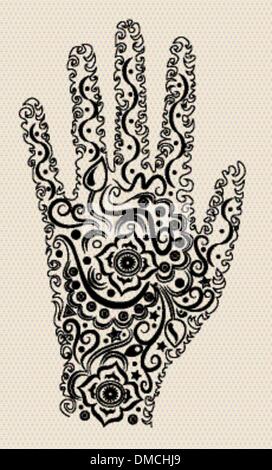 Hand tattoo ornament vector Stock Vector