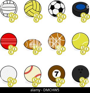 Sports betting icons Stock Vector