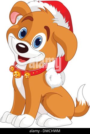 Christmas dog Stock Vector