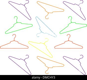Shopping seamless pattern with hangers Stock Vector